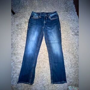 Vigoss Heritage Fit Jeans Women's Size 10/ Inseam 28 Embellished Blue